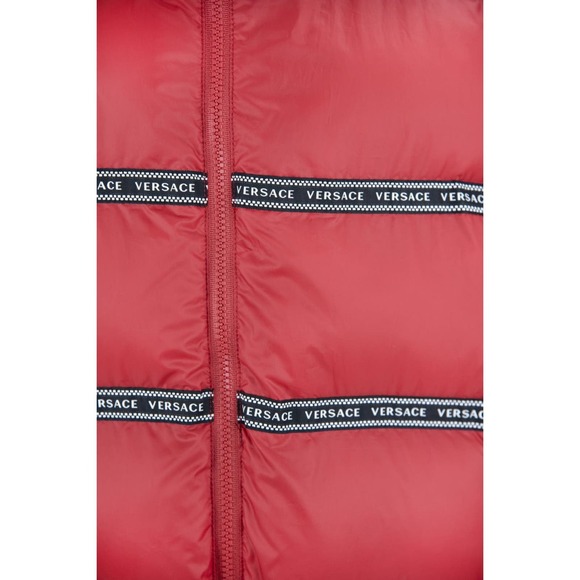 Versace Red Polyester Hooded Puffer Vest NWT - Picture 2 of 3